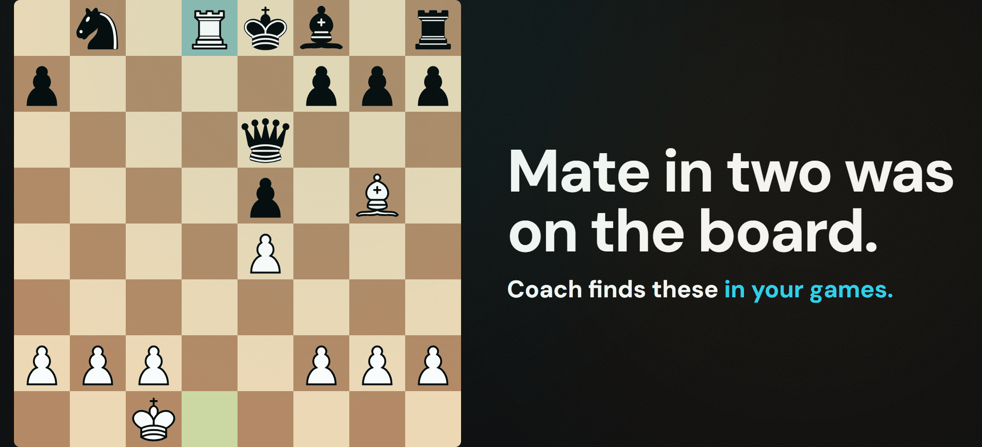 The final position of the mate in two that was available instead